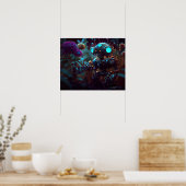 Kleine Robot in Tuin Poster (Keuken)