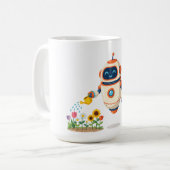Kleine Robot Tuinman Koffiemok (Voorkant links)
