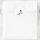 Kleine Robot Tuinman Ronde Sticker (Tas)