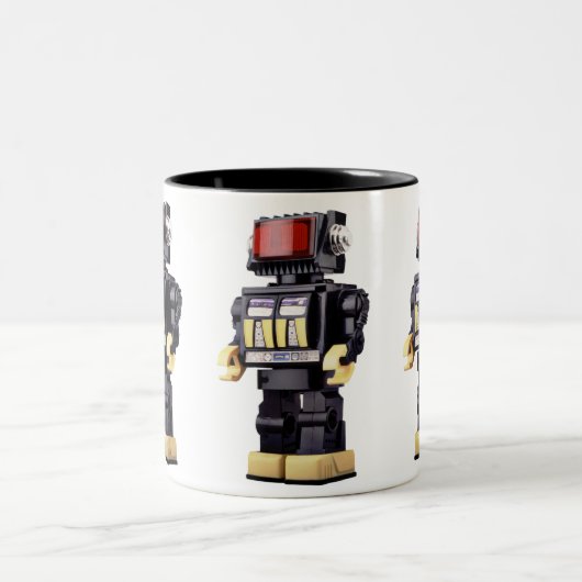 Kleine robot x3 tweekleurige koffiemok (Center)
