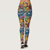 Kleine robots patroon bevestigen leggings (Achterkant)