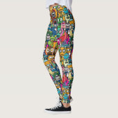 Kleine robots patroon bevestigen leggings (Links)