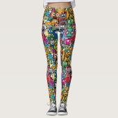 Kleine robots patroon bevestigen leggings (Voorkant)