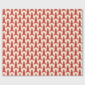 Kleine Rockets Retro Mideeuwse Moderne atoomrood Cadeaupapier (Vlak)