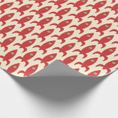 Kleine Rockets Retro Mideeuwse Moderne atoomrood Cadeaupapier (Hoek)