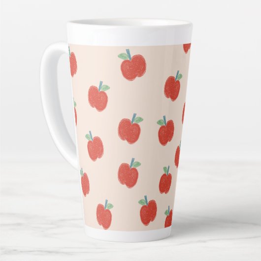 Kleine rode appelbeker latte mok (Linkerhoek)