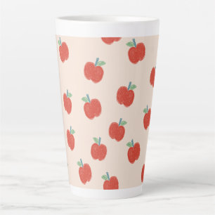 Kleine rode appelbeker latte mok
