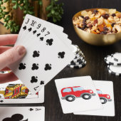 Kleine rode auto pokerkaarten (Insitu)