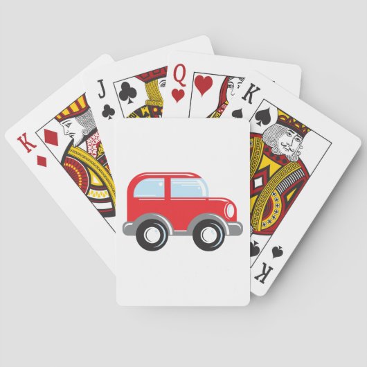 Kleine rode auto pokerkaarten (Achterkant)