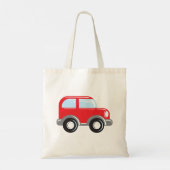 Kleine rode auto tote bag (Achterkant)