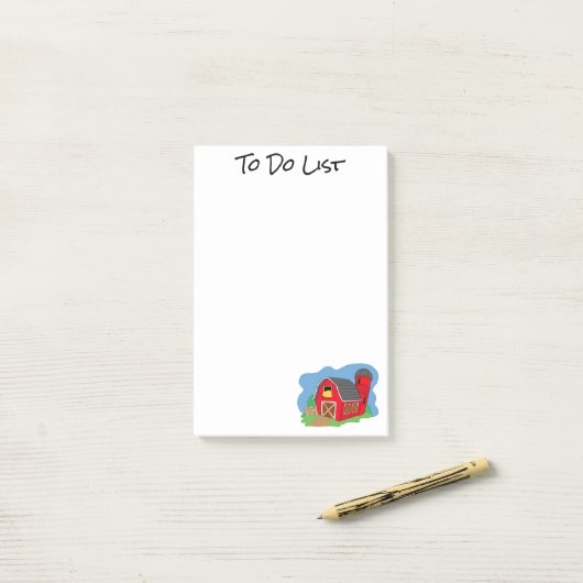 Kleine Rode Barn Post-it® notes 4 x 6 (Op bureau)
