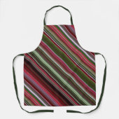 Kleine rode bessen rode en groene streep schort (Voorkant)