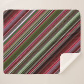 Kleine rode bessen rode en groene streep sherpa deken (Voorkant (horizontaal))