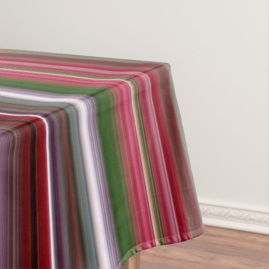 Kleine rode bessen rode en groene streep tafelkleed (Voorbeeld)