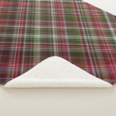 Kleine rode bessen rood en groen geplakt sherpa deken (3/4)