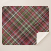 Kleine rode bessen rood en groen geplakt sherpa deken (Voorkant (horizontaal))