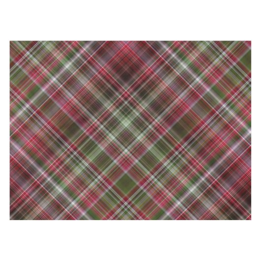 Kleine rode bessen rood en groen geplakt tafelkleed (Voorkant (Horizontaal))