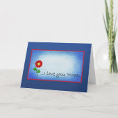 Kleine Rode Bloem Liefde Moederdag Kaart (Voorkant)