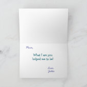 Kleine Rode Bloem Moederdag Kaart (Binnen)