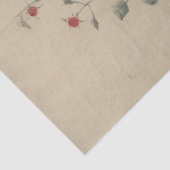 Kleine rode bloesems op een ader door Hokusai Tissuepapier (Detail)