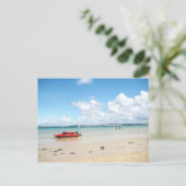 Kleine Rode Boat Briefkaart (Staand voorkant)