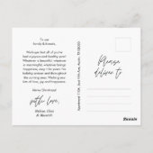 Kleine rode boog, moderne minimalistische familief briefkaart (Achterkant)