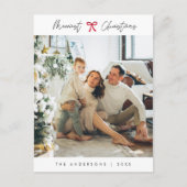 Kleine rode boog, moderne minimalistische familief briefkaart (Voorkant)