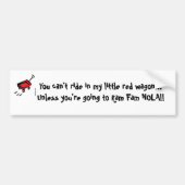 Kleine rode Bumpersticker (Voorkant)