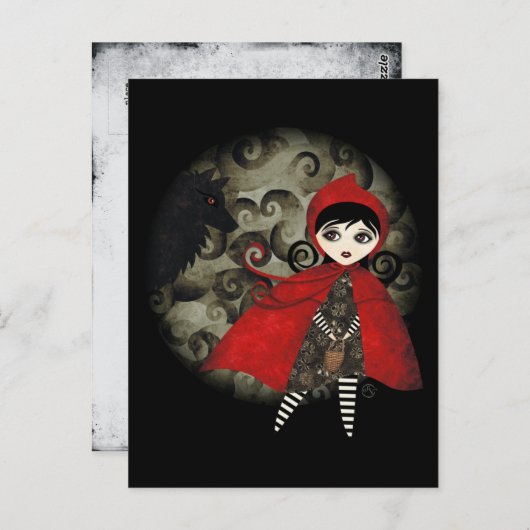 Kleine rode capuccine Briefkaart (Voorkant / Achterkant)