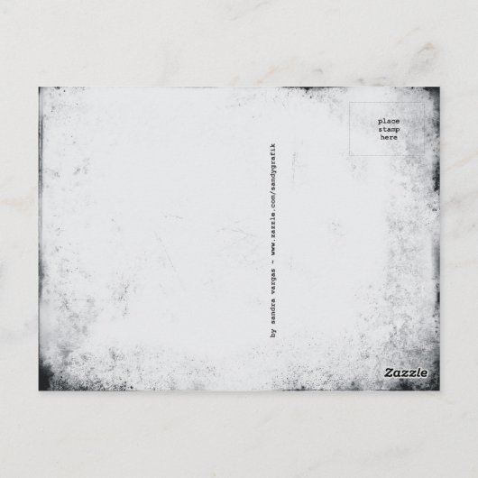 Kleine rode capuccine Briefkaart (Achterkant)