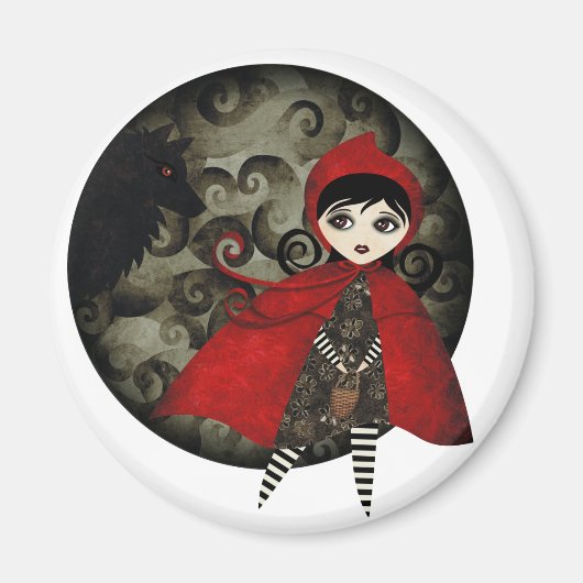 Kleine rode capuccine magneet (Voorkant)