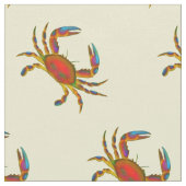 Kleine rode Chesapeake Crabs Fabric Stof (Close Up)