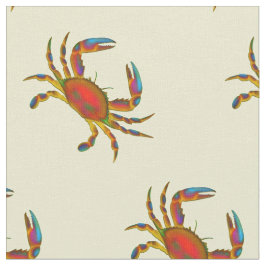 Kleine rode Chesapeake Crabs Fabric Stof