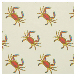 Kleine rode Chesapeake Crabs Fabric Stof