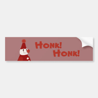 Kleine rode clown "Honk! Eikel!" Bumpersticker