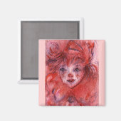 KLEINE RODE CLOWN MAGNEET (Voorkant / Achterkant)
