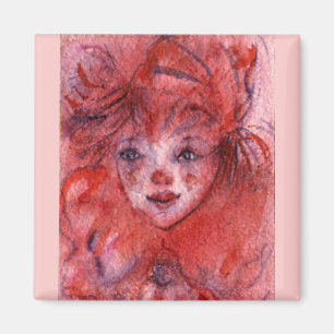 KLEINE RODE CLOWN MAGNEET
