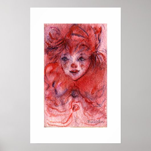 KLEINE RODE CLOWN POSTER (Voorkant)