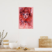 KLEINE RODE CLOWN POSTER (Keuken)