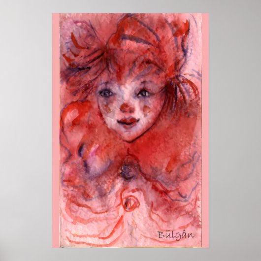 KLEINE RODE CLOWN POSTER (Voorkant)