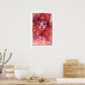 KLEINE RODE CLOWN POSTER (Keuken)