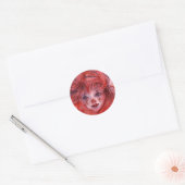 KLEINE RODE CLOWN RONDE STICKER (Envelop)