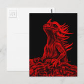 Kleine rode draak briefkaart (Voorkant / Achterkant)