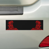 Kleine rode draak bumpersticker (Op auto)