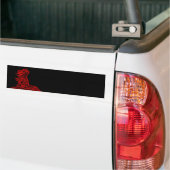Kleine rode draak bumpersticker (Op Truck)