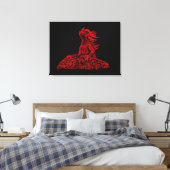 Kleine rode Draak Canvas Afdruk (Insitu (Slaapkamer))