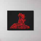 Kleine rode draak canvas afdruk (Voorkant)
