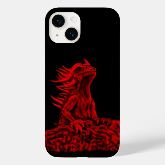 Kleine rode draak Case-Mate iPhone case (Achterkant)