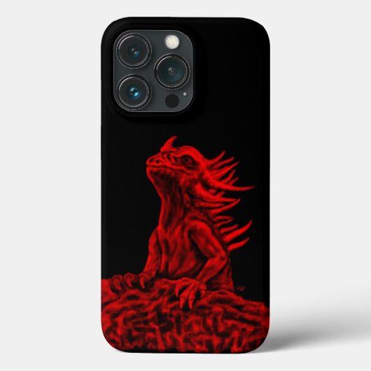 Kleine rode draak Case-Mate iPhone case (Achterkant)