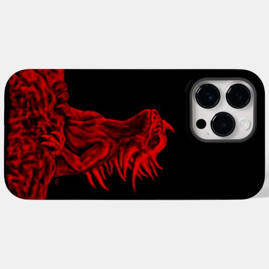 Kleine rode draak Case-Mate iPhone case (Achterkant (horizontaal))